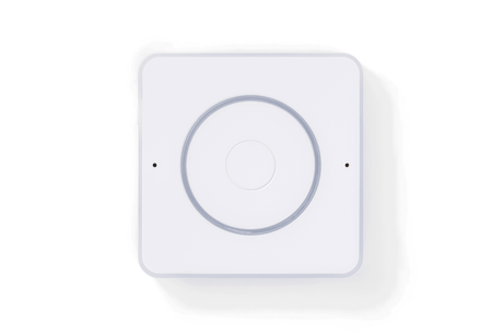 Bovenzijde van de Home Assistant Voice preview spraak assistent apparaat.