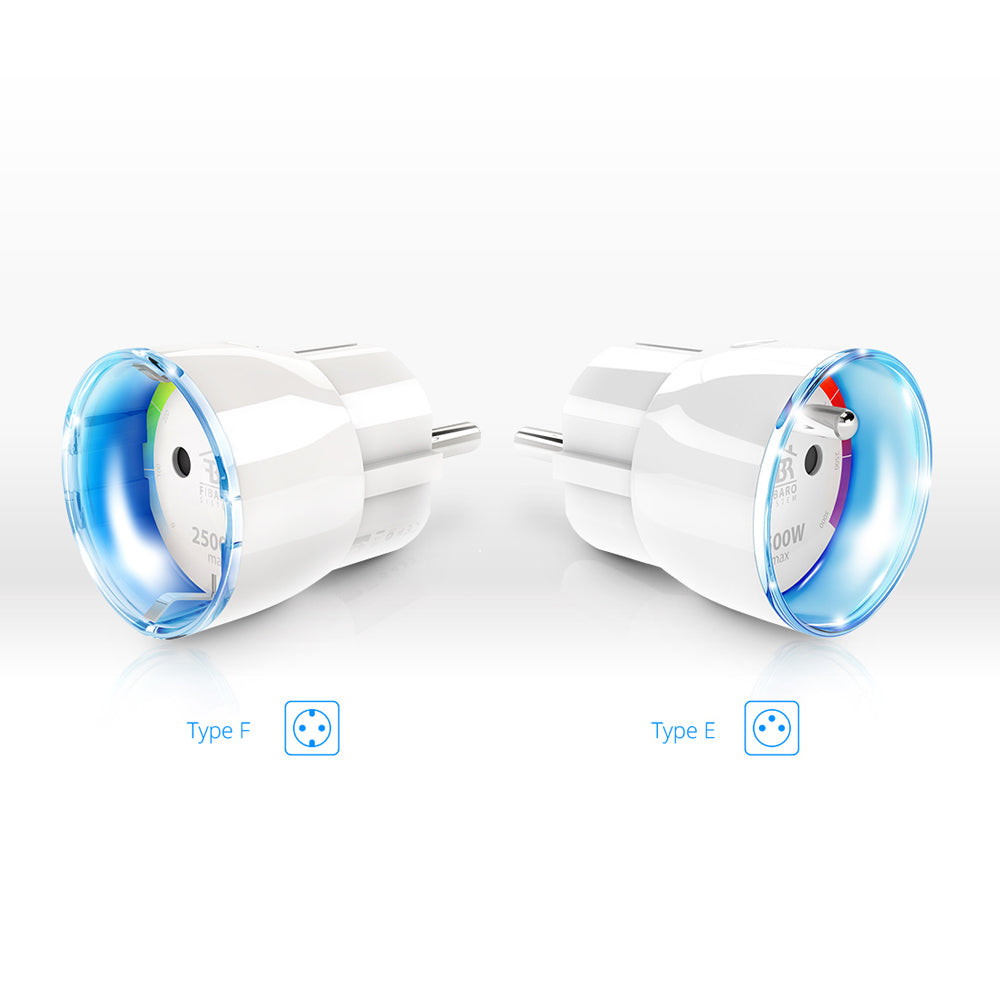 FIBARO Wall Plug | Z-Wave | mit Strommessung | Typ E (BE & FR)