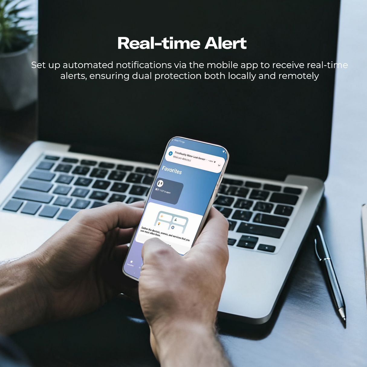 THIRDREALITY Matter Waterleak Kit KM1 – Hub-vrij, 3 Sensoren