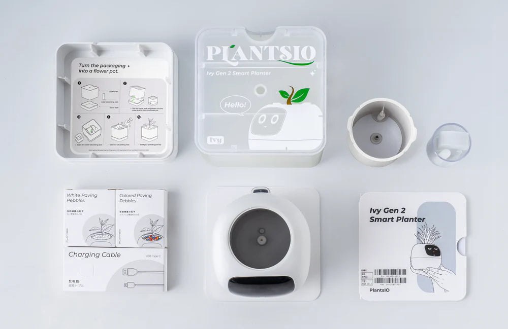 Plantsio Ivy Gen 2 – Interactieve Slimme Bloempot met 9 Sensoren