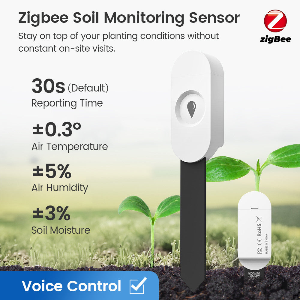 DIYANI ZG-303Z Zigbee Plantensensor | Meet vocht en temperatuur