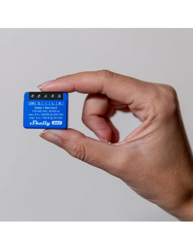 Shelly 1 Mini Gen3 | WiFi Smart Relay (1 Channel, 8A)