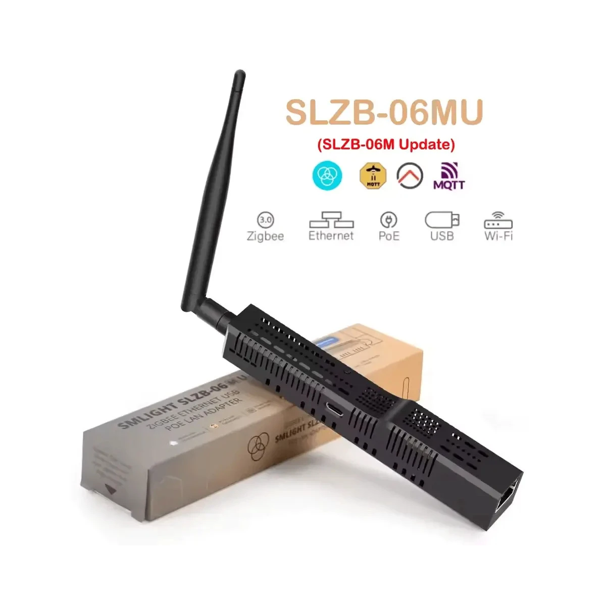 SMLIGHT SLZB-06MU MG21 – Zigbee Ethernet PoE Coördinator voor Home Assistant