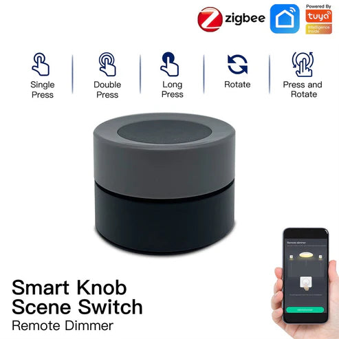 MOES Smart Knob Zigbee 3.0 | Draadloze Draaischakelaar & Scene Switch