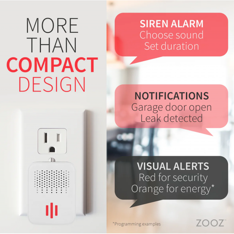 Zooz Sirene & Bel met 50 Geluiden & MP3/WAV | ZSE50 | Z-Wave Plus 800 EU Serie