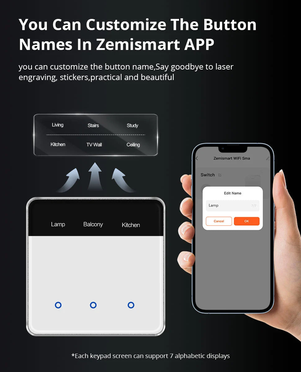 Zemismart ZM206 | Matter WiFi Wandschakelaar met Display
