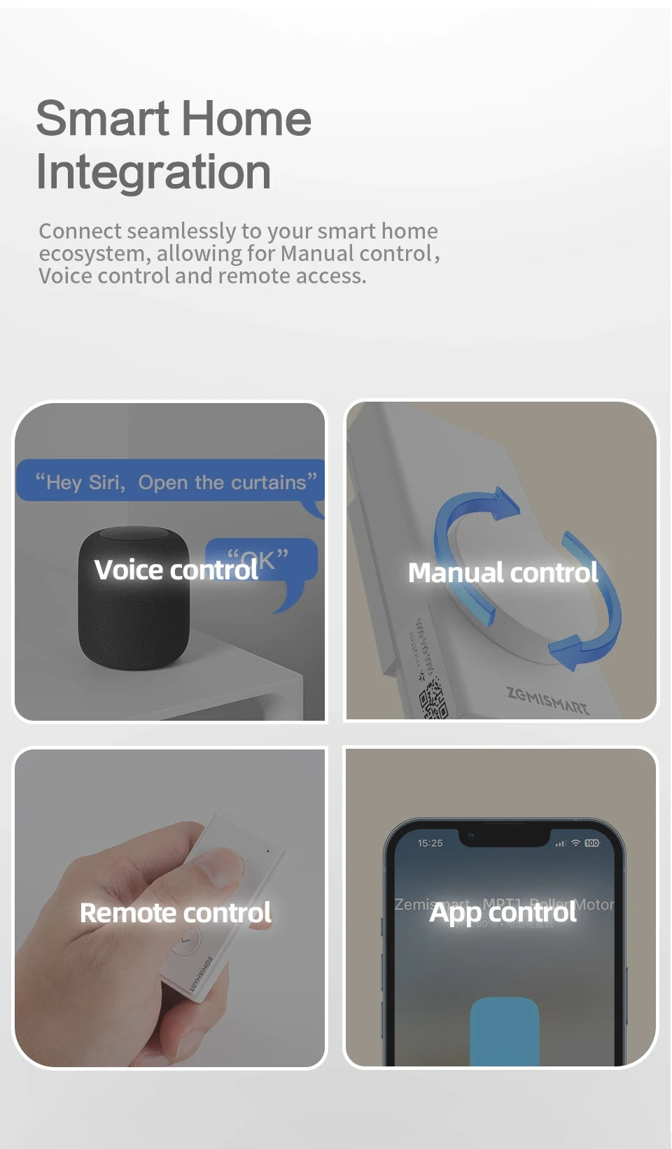 Zemismart MTP1 | Draadloze rolluikmotor (Retrofit) | Matter over Thread