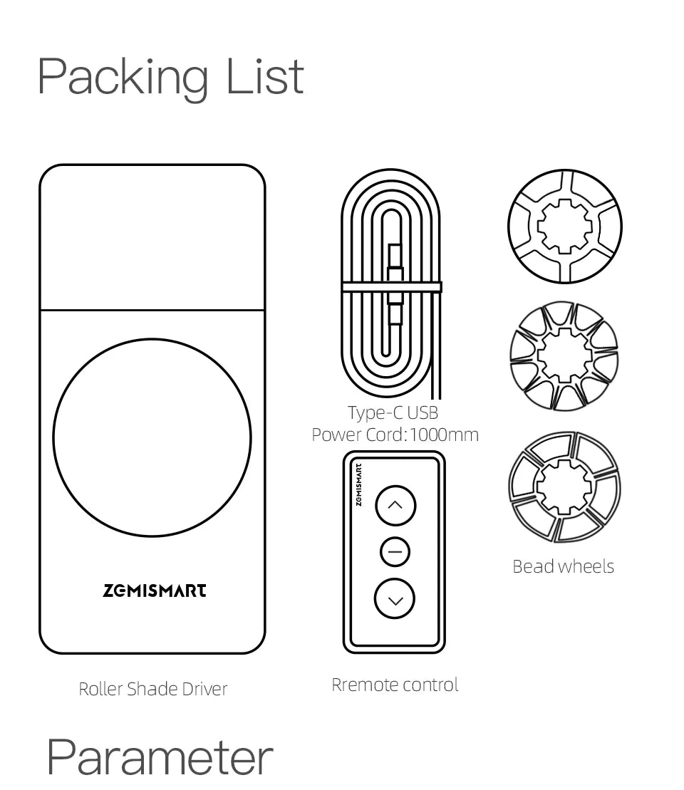 Zemismart MTP1 | Draadloze rolluikmotor (Retrofit) | Matter over Thread