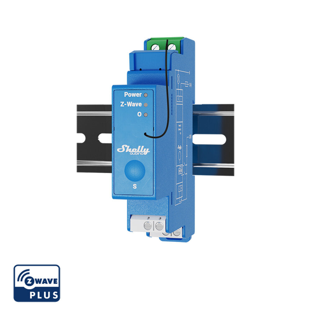 Shelly Wave Pro 1 | Z‑Wave DIN‑rail schakelaar 16A