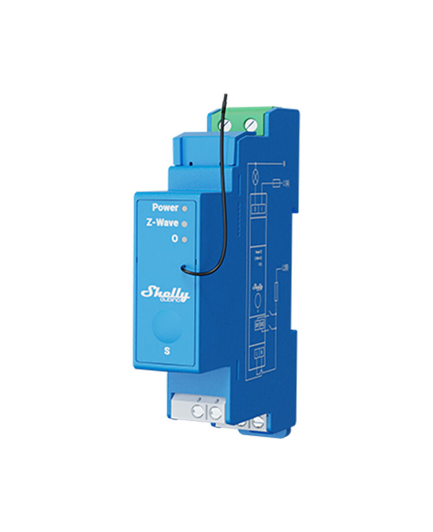 Shelly Wave Pro 1 | Z‑Wave DIN‑rail schakelaar 16A