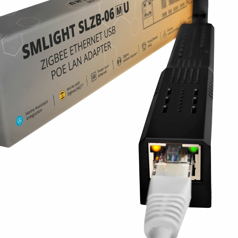 SMLIGHT SLZB-06MU MG21 – Zigbee Ethernet PoE Coördinator voor Home Assistant
