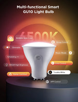 Govee RGBWW Smart LED-Glühbirne GU10 4.8W | Matter über Wi-Fi, 400lm & Sprachsteuerung
