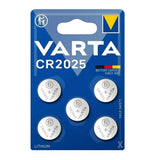 CR2025 Premium 3V Button Cell Battery (5-Pack) | Varta