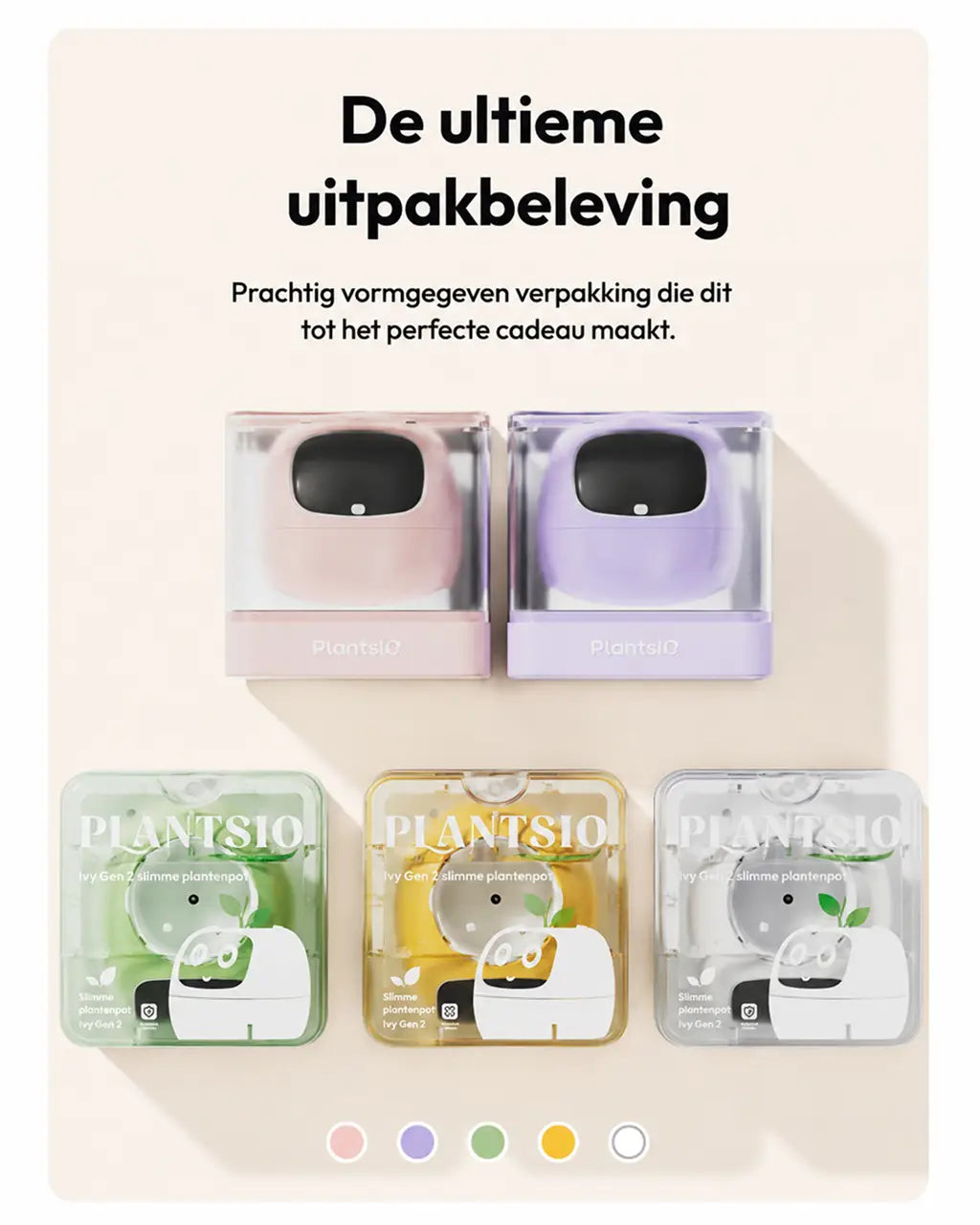 Plantsio Ivy Gen 2 – Interactieve Slimme Bloempot met 9 Sensoren