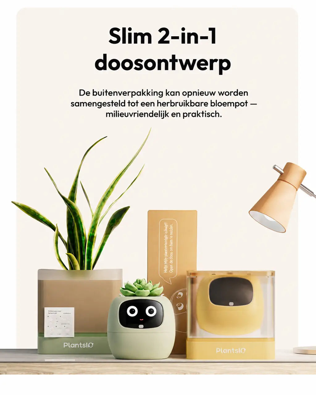 Plantsio Ivy Gen 2 – Interactieve Slimme Bloempot met 9 Sensoren