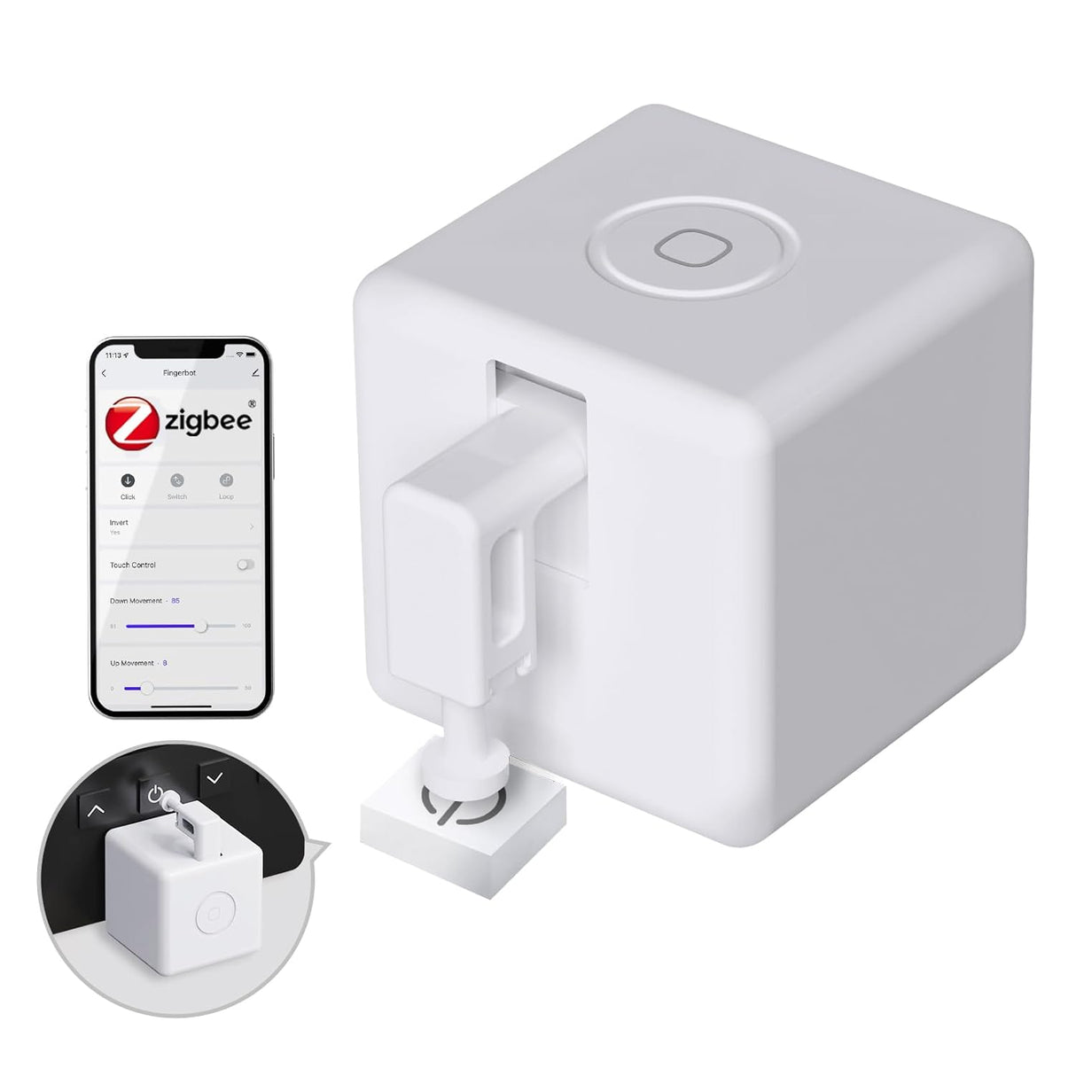 Zigbee Fingerbot Plus – Smart Knop Drukker Button Pusher