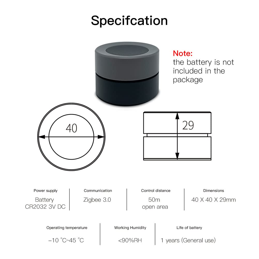 MOES Smart Knob Zigbee 3.0 | Draadloze Draaischakelaar & Scene Switch