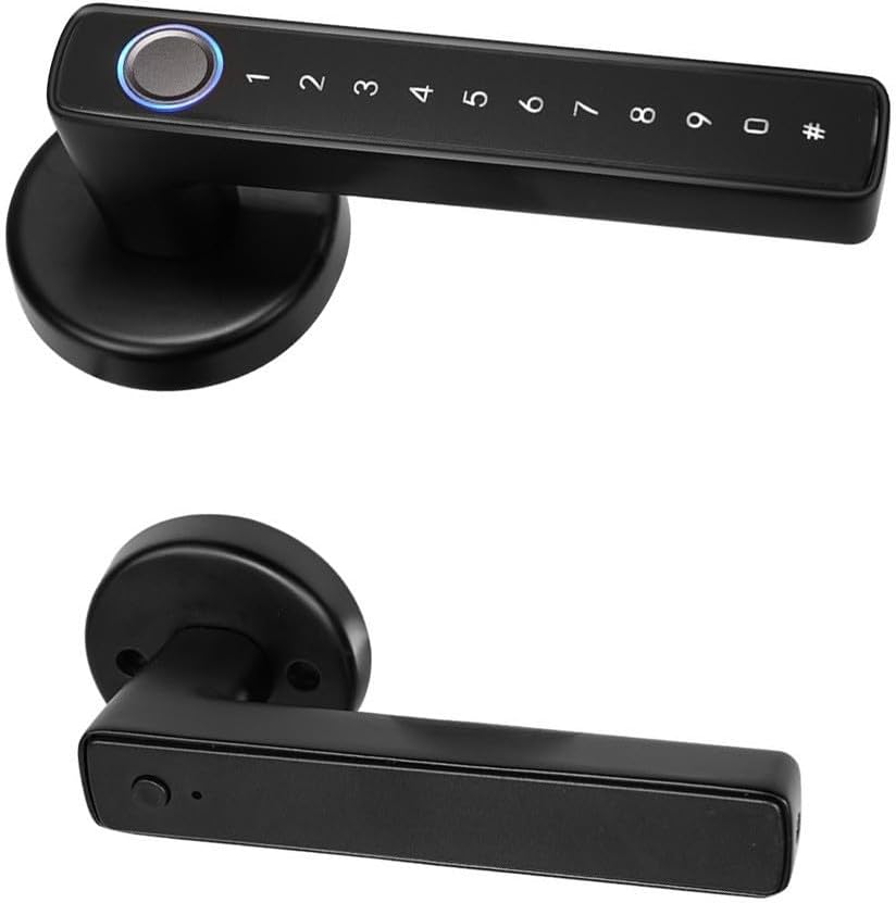 MOES Smart Deurklink Binnendeur met Vingerafdruk & PIN | Zigbee Slim Deurslot