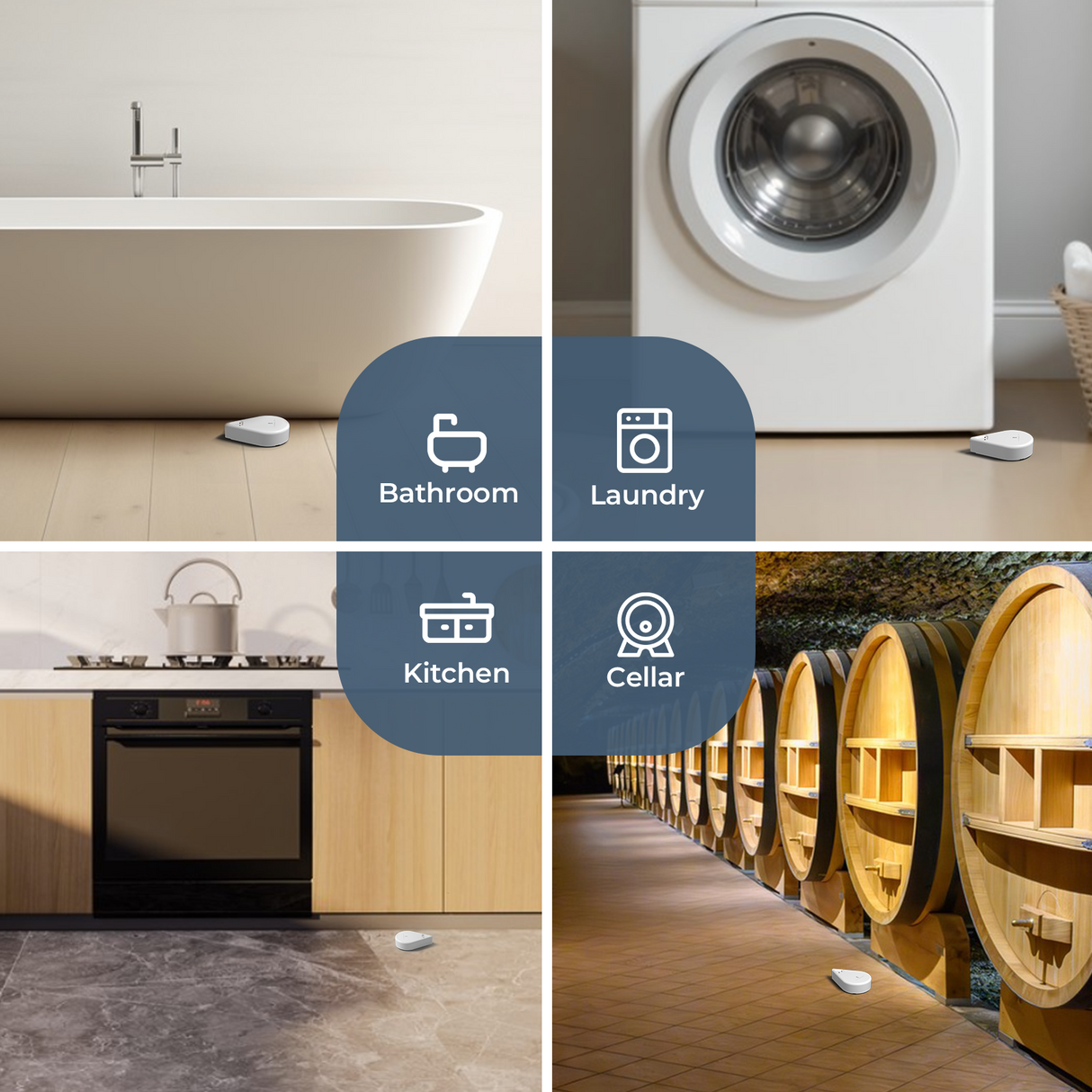 THIRDREALITY Matter Waterleak Kit KM1 – Hub-vrij, 3 Sensoren