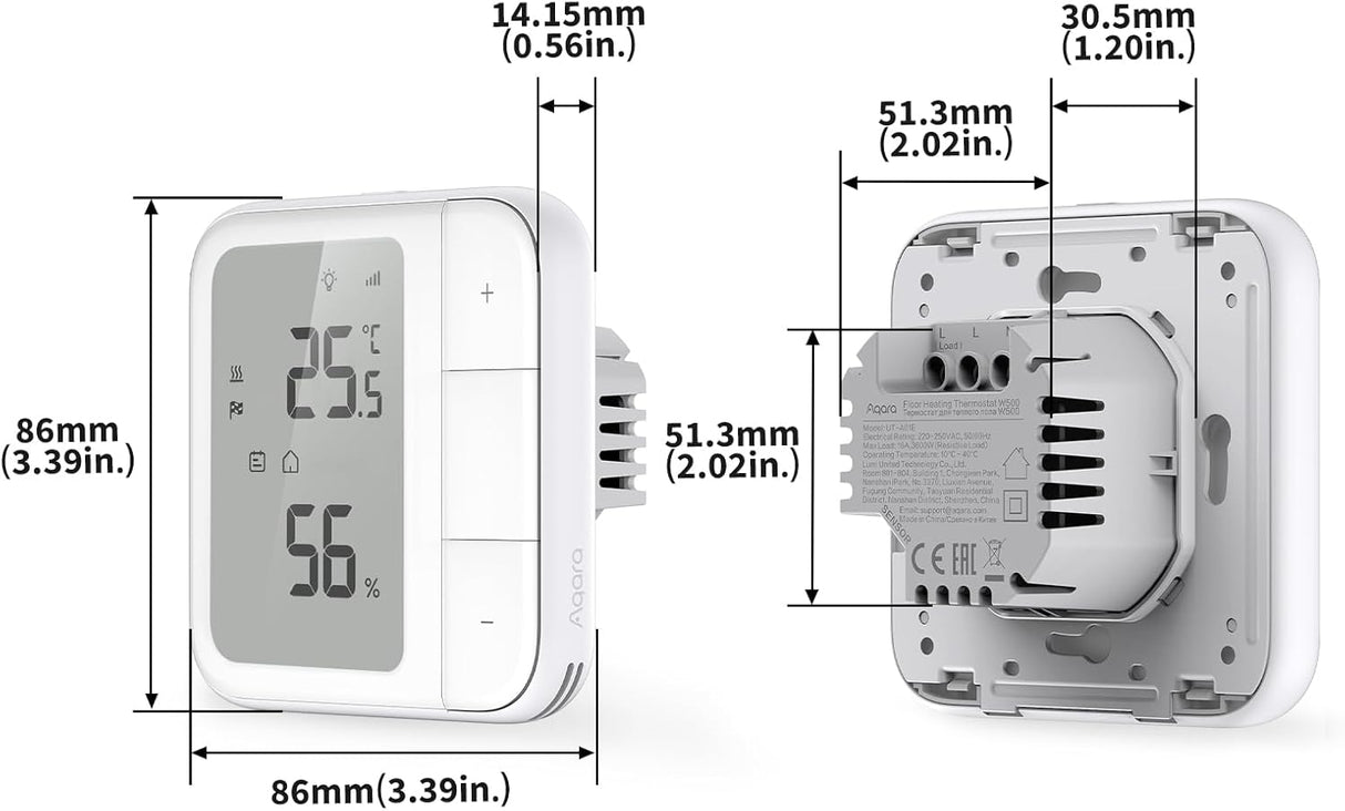 Aqara W500 Slimme Thermostaat Vloerverwarming | Zigbee & Thread