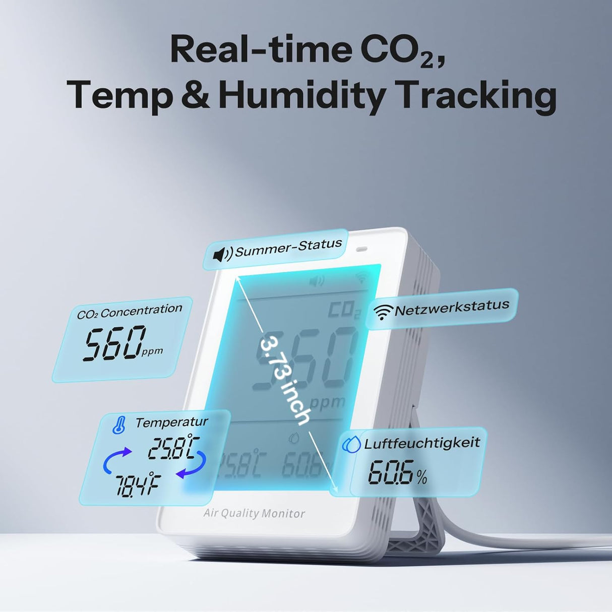 SONOFF AirGuard CO2 SAWF-08P Matter Wi-Fi Luchtkwaliteitsmonitor