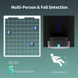 Aqara Aanwezigheids Sensor FP2, mmWave Radar bekabelde Beweging Sensor, zonepositionering, multi-persoon & val-detectie, hoge precisie, ondersteunt HomeKit, Alexa, Google, SmartThings, Home Assistant