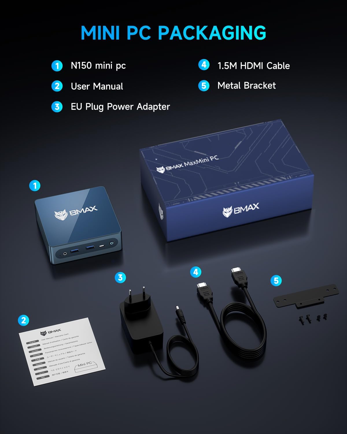 Smart Home Server B4 Ultra | Intel N150 (12GB LPDDR5 + 512GB SSD) – HAOS pre-installed