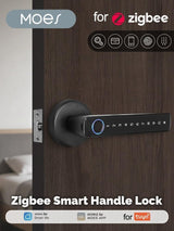 MOES Smart Deurklink Binnendeur met Vingerafdruk & PIN | Zigbee Slim Deurslot