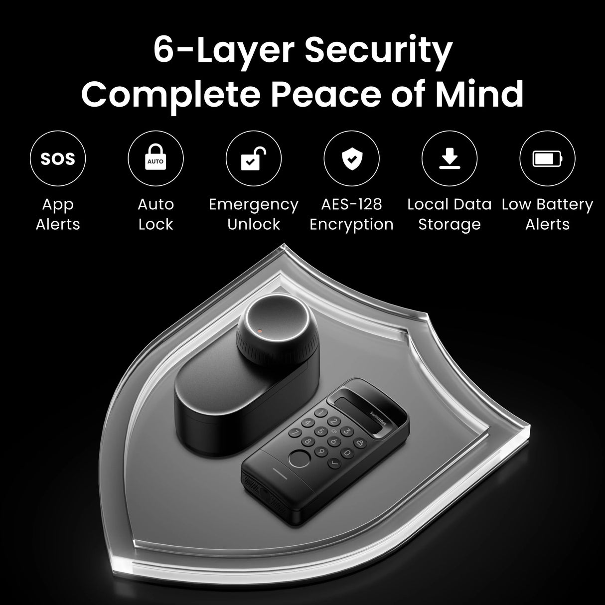 SwitchBot Lock Ultra Vision Combo | Smartes Türschloss mit 3D-Gesichtserkennung & Hub Mini