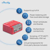 Shelly 1PM Mini Gen4 | Compacte inbouwschakelaar met stroommeting, Wi-Fi, Zigbee en Matter