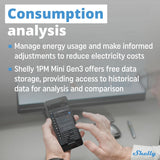 Shelly 1PM Gen3 Mini | Compacte 8A schakelaar met stroommeting en Wi-Fi