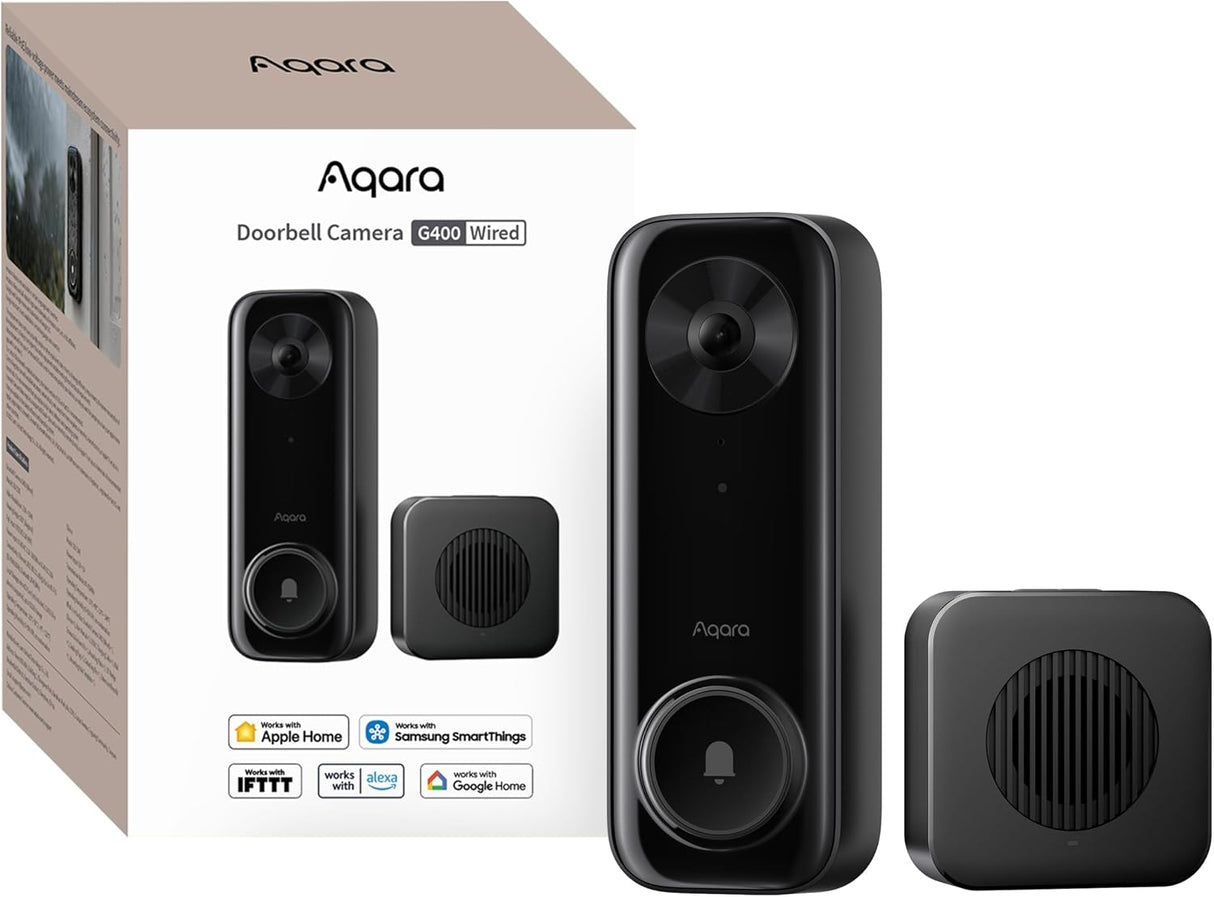 Aqara G400 Select WIRED Slimme Deurbel | 2K Video, PoE Support & Local AI
