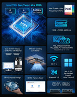 Smart Home Server B4 Ultra | Intel N150 (12GB LPDDR5 + 512GB SSD) – HAOS pre-installed