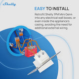 Shelly 1PM Mini Gen4 | Compacte inbouwschakelaar met stroommeting, Wi-Fi, Zigbee en Matter
