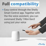 Shelly 1 Mini Gen3 | WiFi Smart Relay (1 Kanaal, 8A)