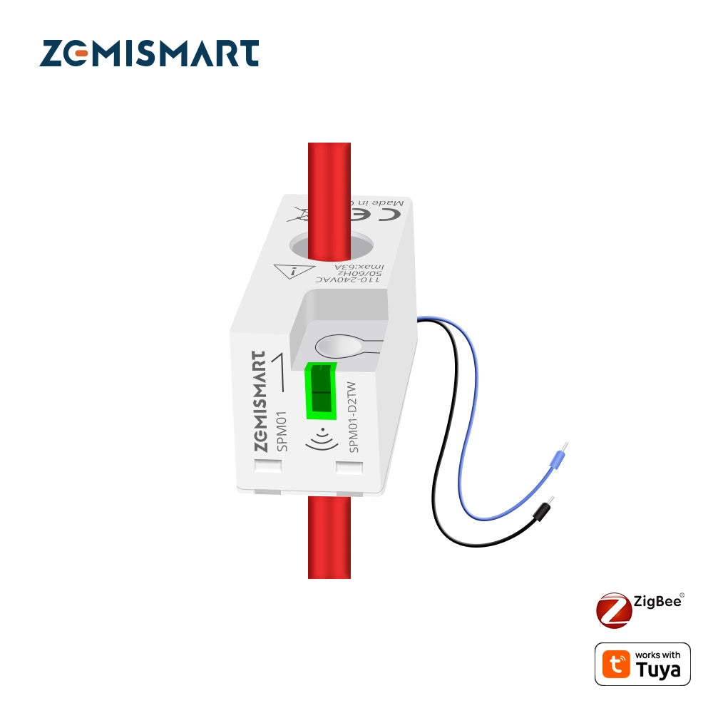 Zemismart SPM01-D2TZ | 1-fase 63A - Zigbee Smart Energiemeter