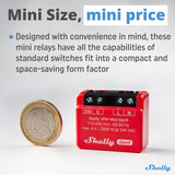Shelly 1PM Gen3 Mini | Compacte 8A schakelaar met stroommeting en Wi-Fi