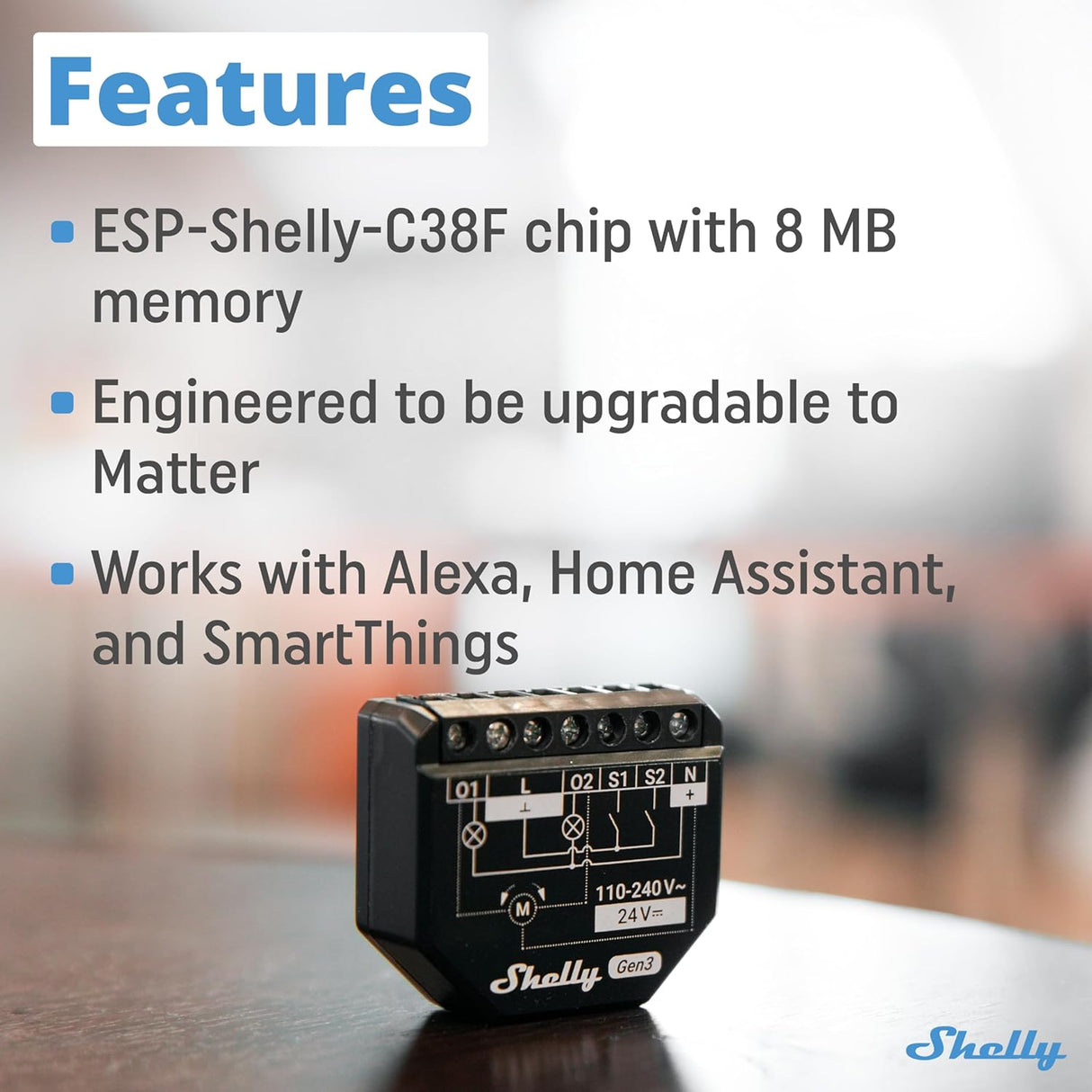 Shelly 2PM Gen3 – Intelligenter Unterputzschalter 2x 16A mit WiFi und Verbrauchsmessung