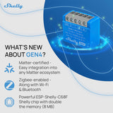Shelly 1 Mini Gen4 – Kompakter Einbauschalter mit WiFi, Zigbee und Matter