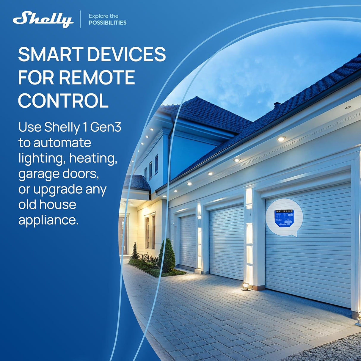 Shelly 1 Gen3 – Slimme inbouwschakelaar met potentiaalvrij relais en Wi-Fi