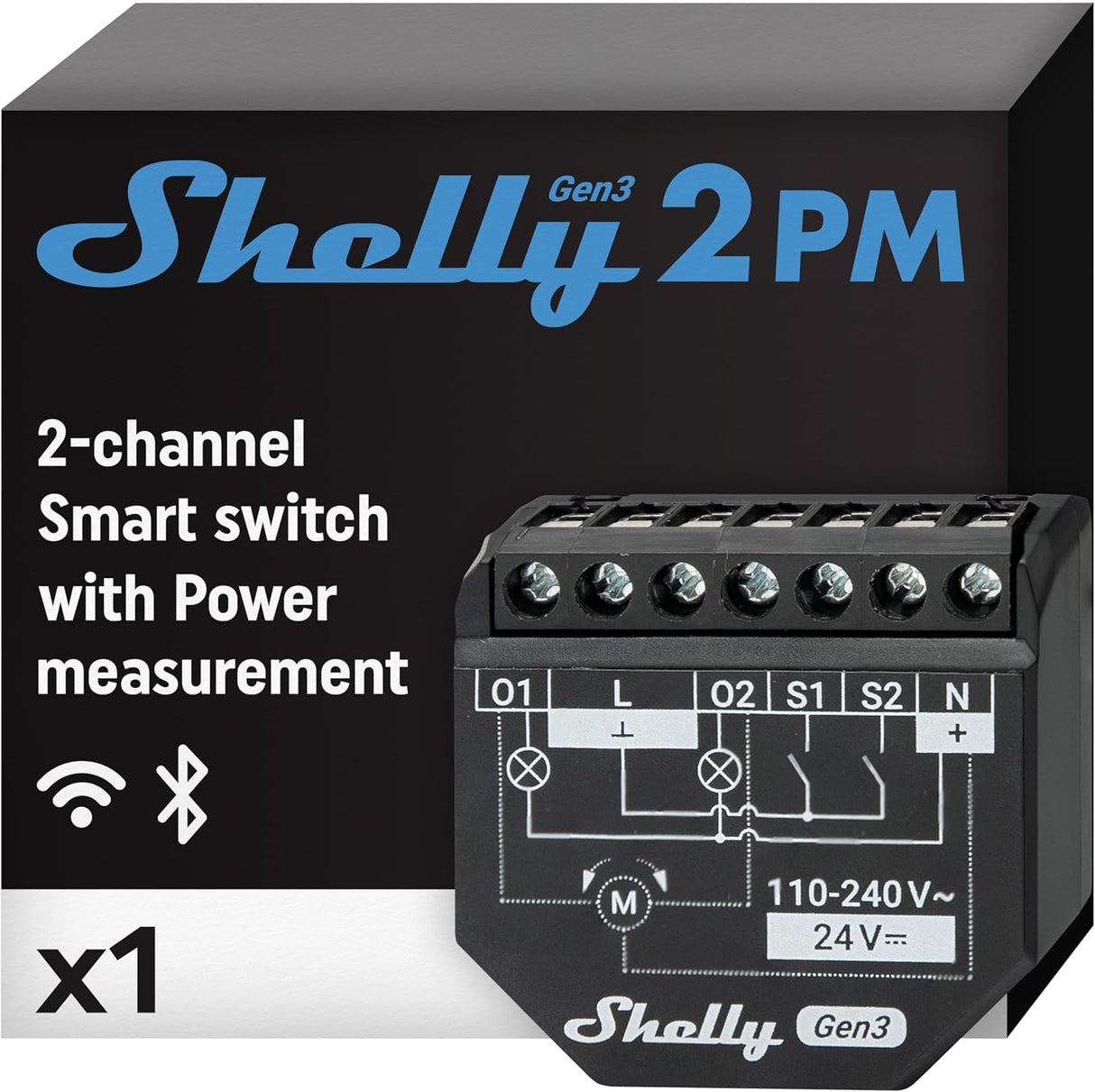Shelly 2PM Gen3 – Intelligenter Unterputzschalter 2x 16A mit WiFi und Verbrauchsmessung