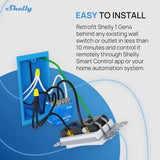 Shelly 1 Gen4 | Slimme inbouwschakelaar met potentiaalvrij relais, Wi-Fi, Zigbee en Matter