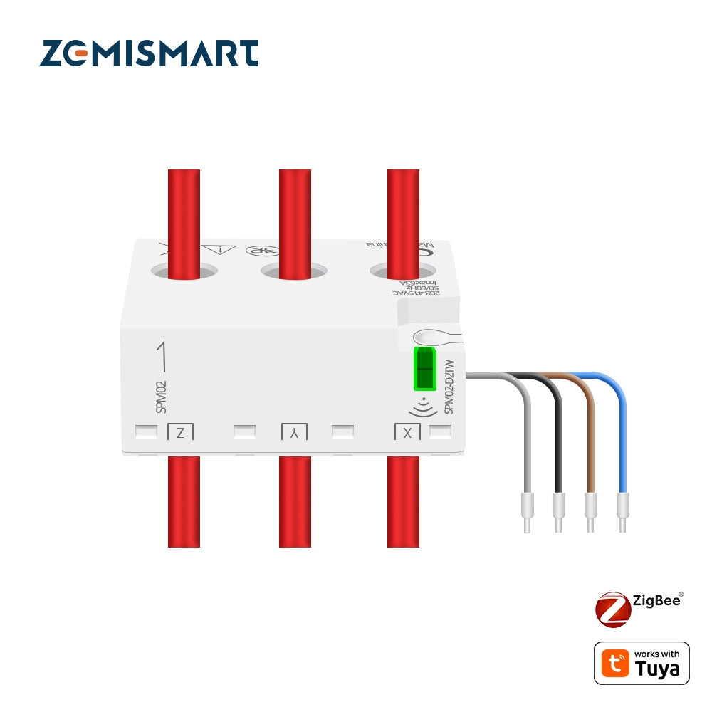 Zemismart SPM02-D2TZ | 3-fase 63A - Zigbee Smart Energiemeter