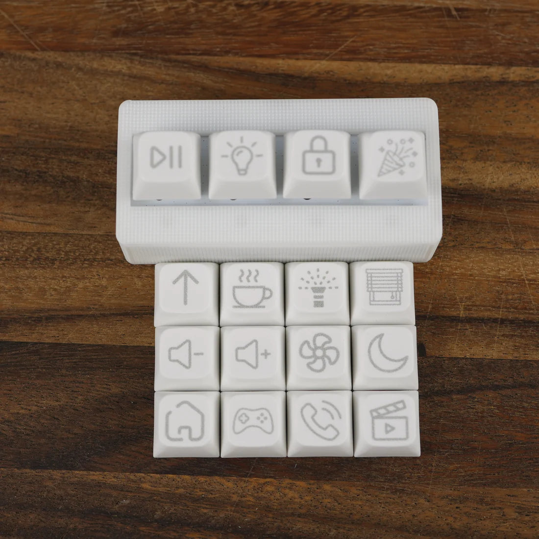 Keycaps | voor BTN-1 Macro Deck (Clear / Smoke / Icon Pack)