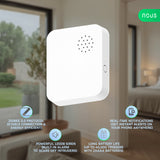 Nous E14 Zigbee Vibratiesensor met 80 dB Alarm voor Deuren, Ramen en Objecten