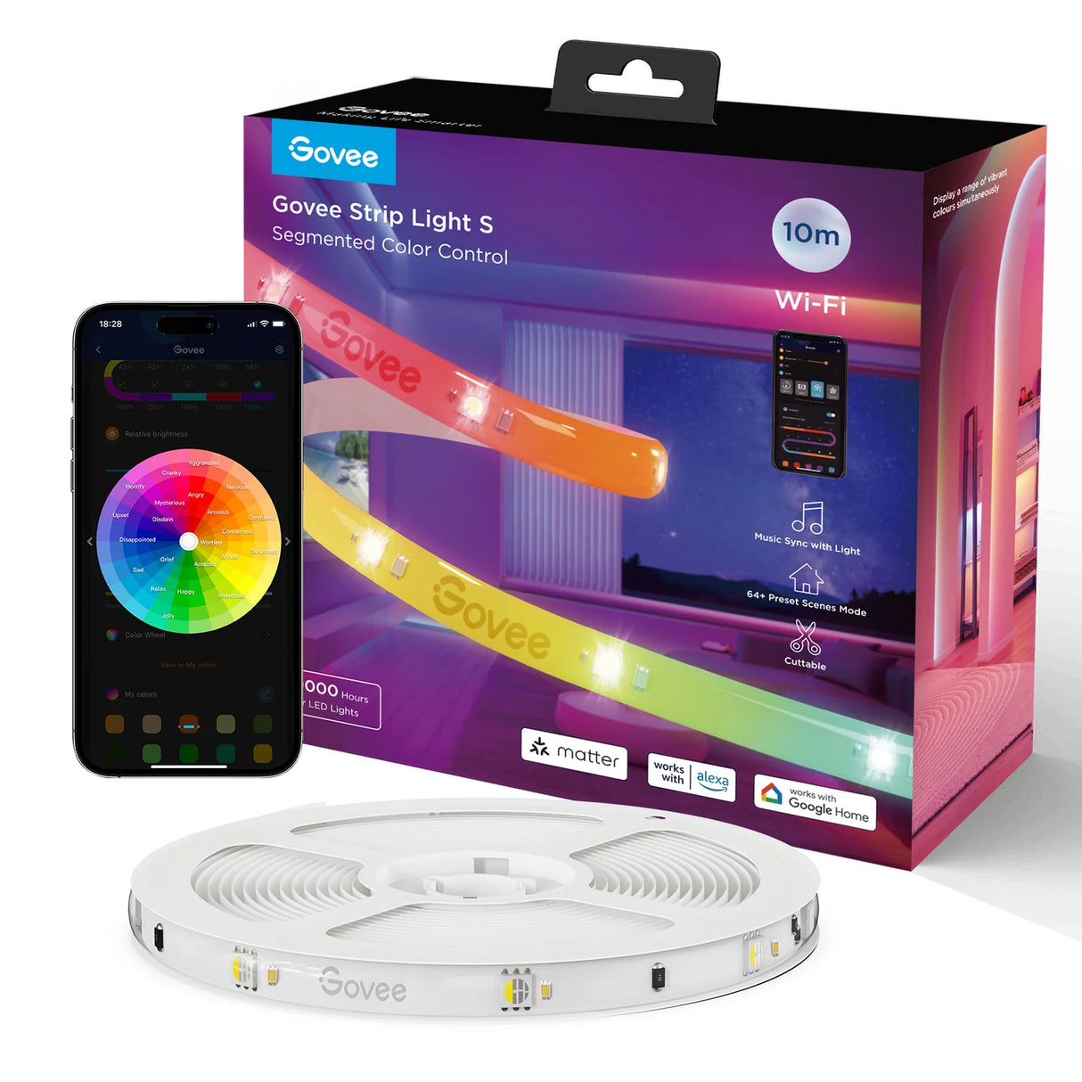 Govee Strip Light S LED Strip 5 Meter | RGBIC, Matter ondersteuning & Hogere Lichtopbrengst