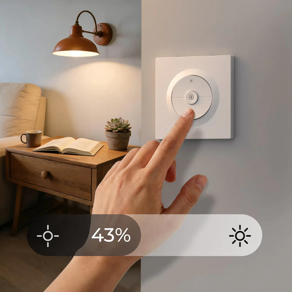 Sonoff MINI-DIM-E Orb-DIM Matter Wanddimmer met drukbare wandschakelaar-voorplaat