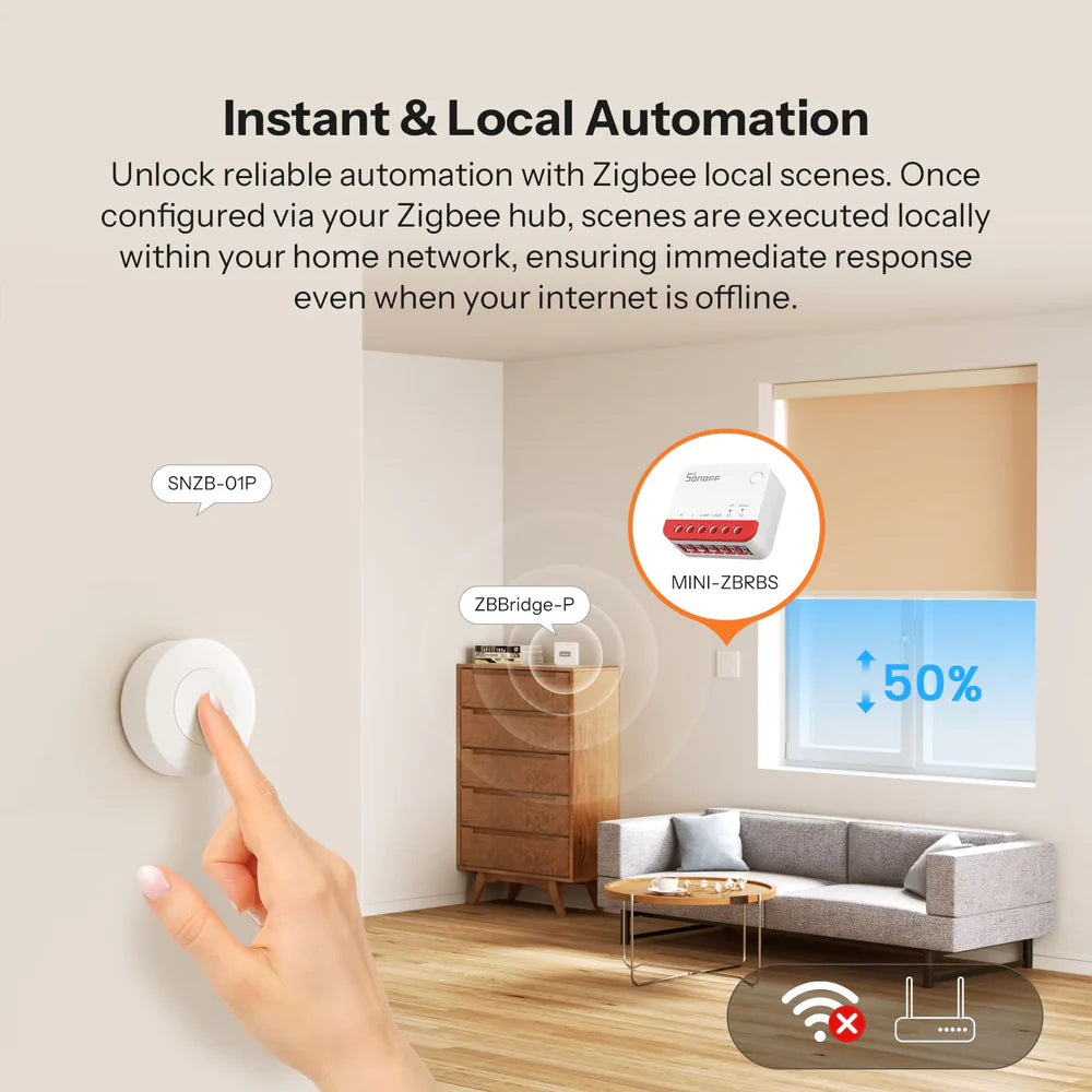 SONOFF MINI-ZBRB | Zigbee Rolluik Relais Module