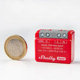 Shelly 1PM Mini Gen4 | Compacte inbouwschakelaar met stroommeting, Wi-Fi, Zigbee en Matter