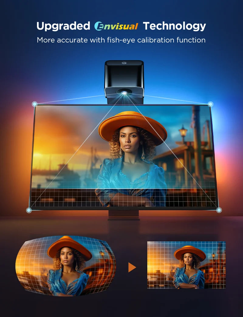 Govee TV Backlight 3 Lite (55-65 inch) | Slimme RGBICW TV Verlichting met Camera & Matter